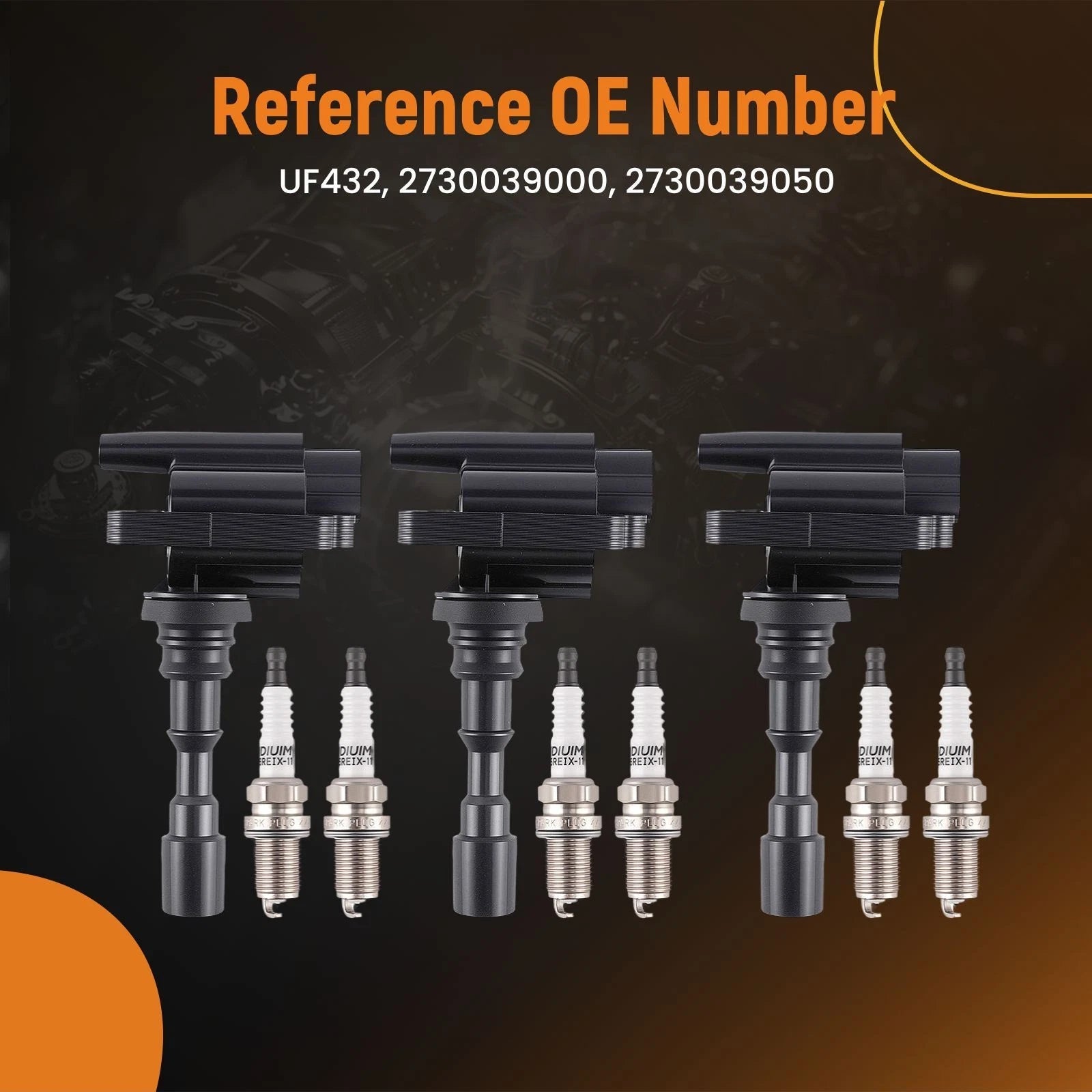3X Ignition Coil + 6X Spark Plug for Hyundai XG300 XG350 (2001-2002)