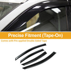 Set of 4 Window Deflectors for Ford Fusion (2006–2012) - Black Vent Visors
