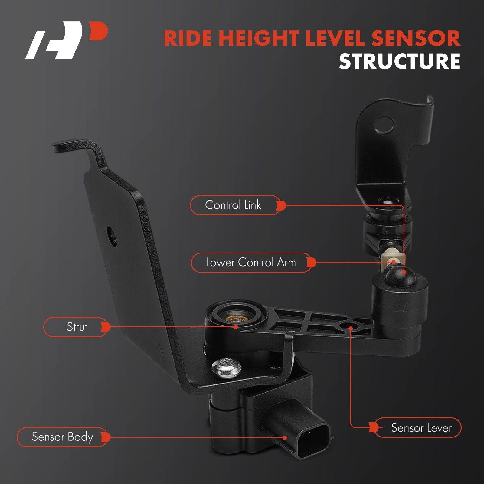 Ride Height Level Sensor with Bracket for Ford Mustang (2021-2025)