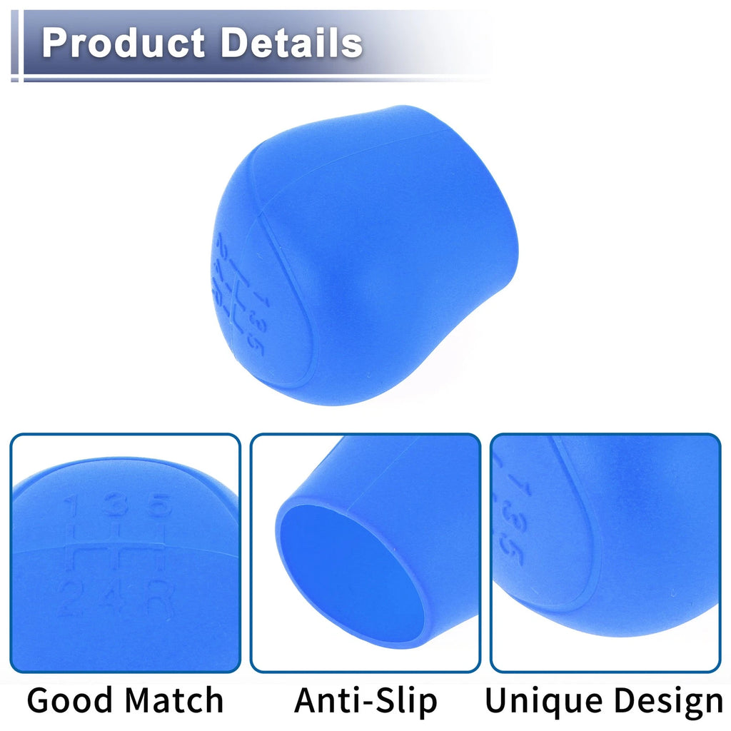 1 Pc Gear Shift Knob Cover for Ford C-Max (2007–2021) Blue Silicone