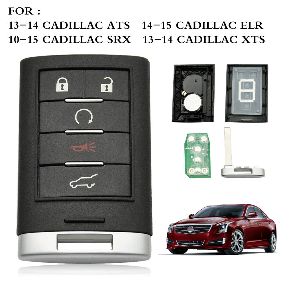 Replacement Remote Key Fob Entry for Cadillac SRX ATS XTS (2010–2015)