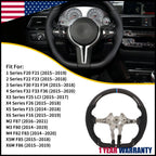 Real Carbon Fiber Steering Wheel for BMW M2 M3 M4 F80 F15 F30 (2014–2020)