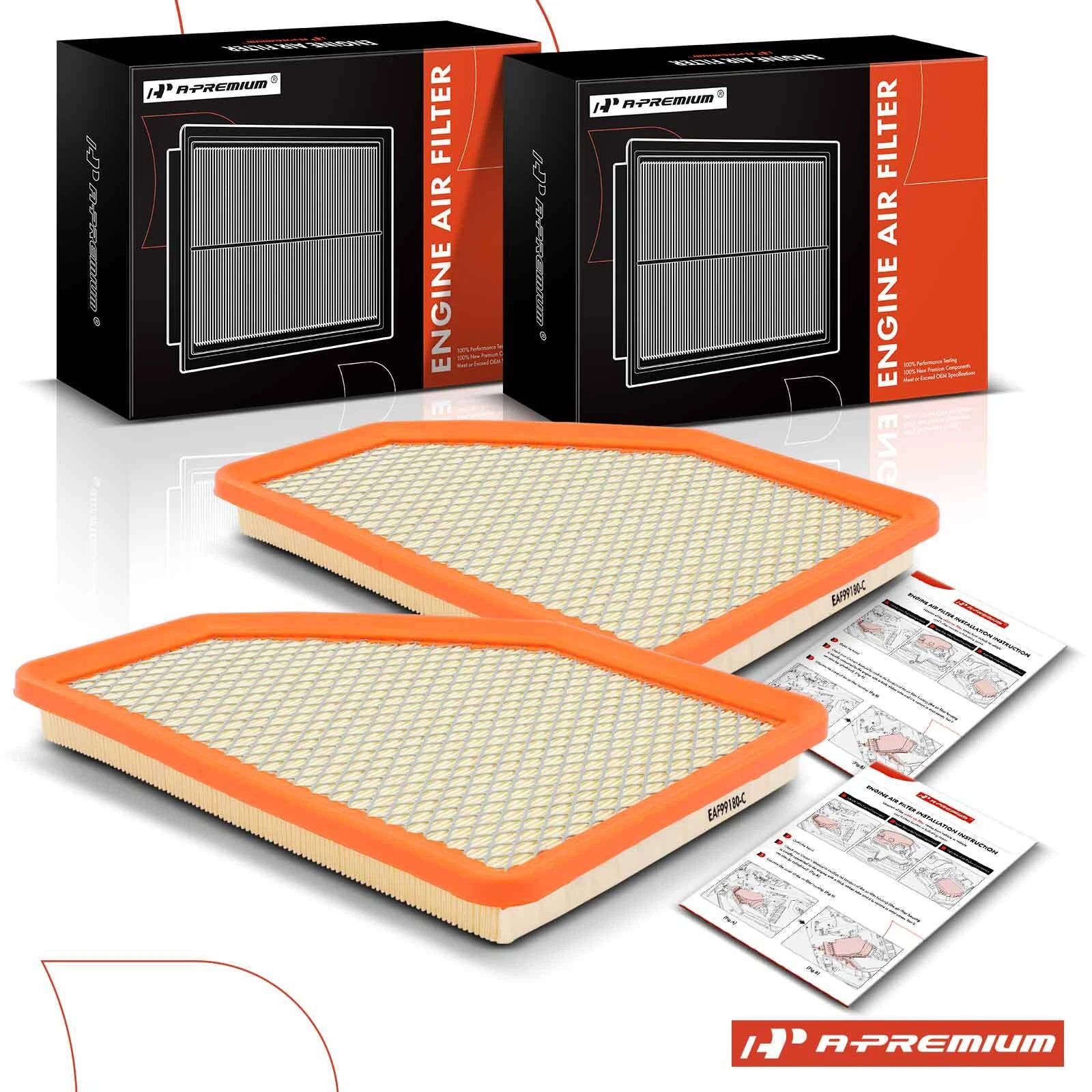 2X Engine Air Filter for Chevy Volt (2016–2019) 1.5L Hatchback