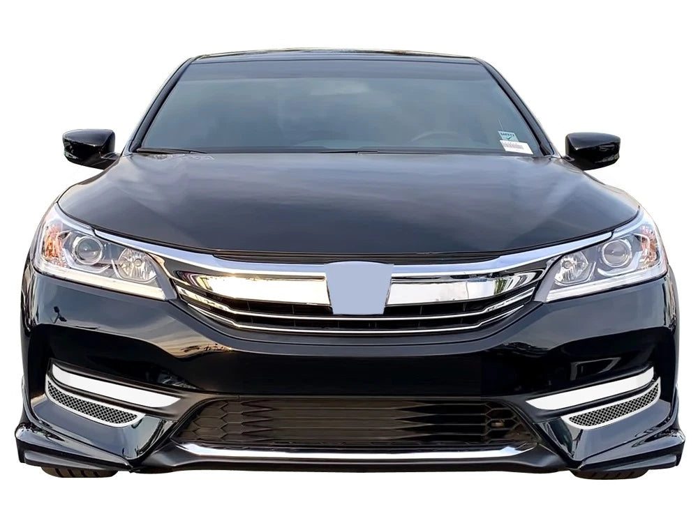 Fog Light Cover for Honda Accord Sedan (2016–2017) Stainless Chrome Mesh