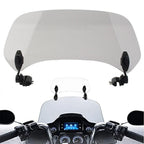 Clip-On Windshield Extension Spoiler Deflector for Motorcycle - Smoke