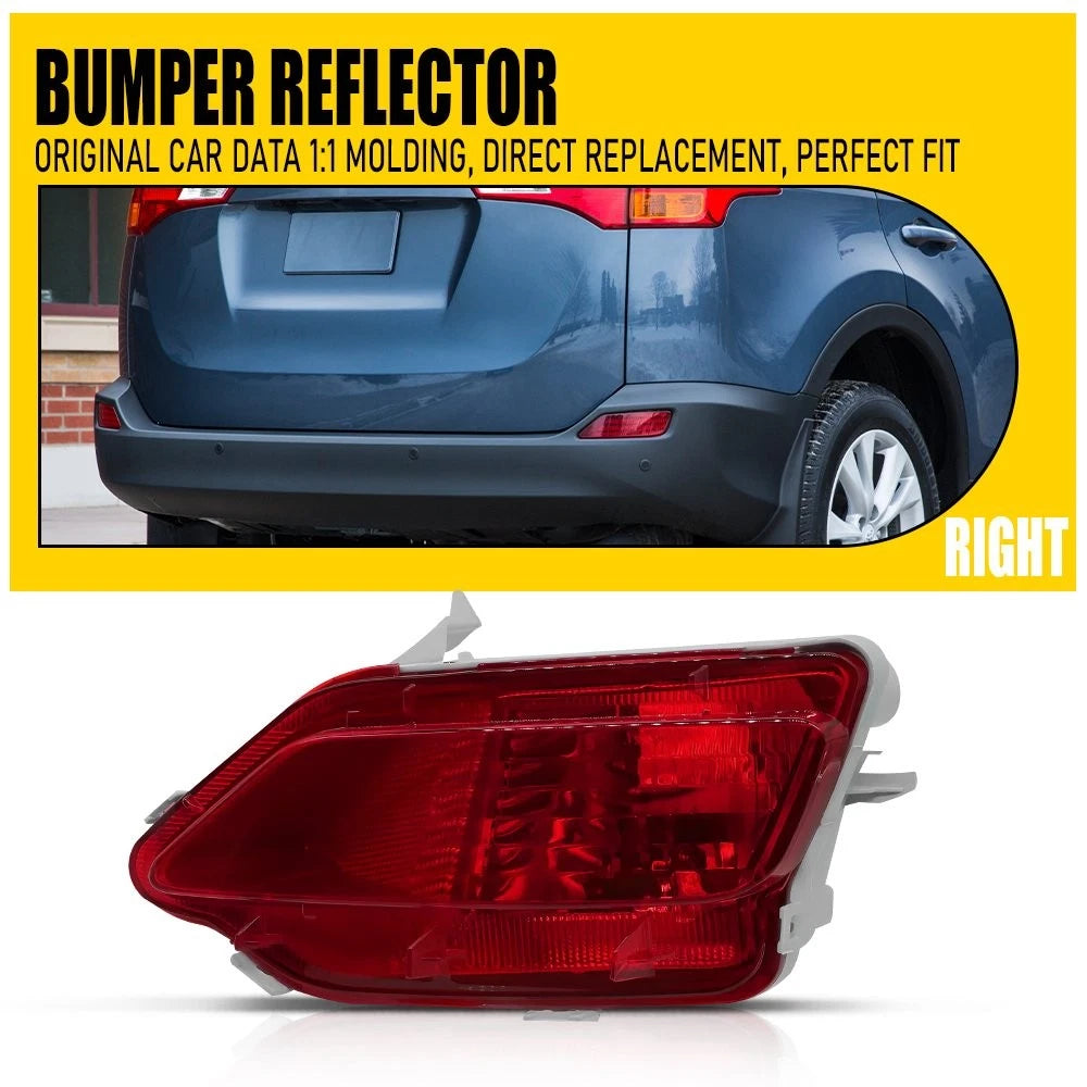 Right Passenger Rear Bumper Light Lamp Reflector for Toyota RAV4 (2013–2015)