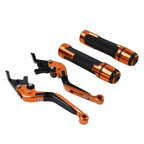 Orange Extendable Brake Clutch Levers Grip Set for Ducati Monster (2008-2015)