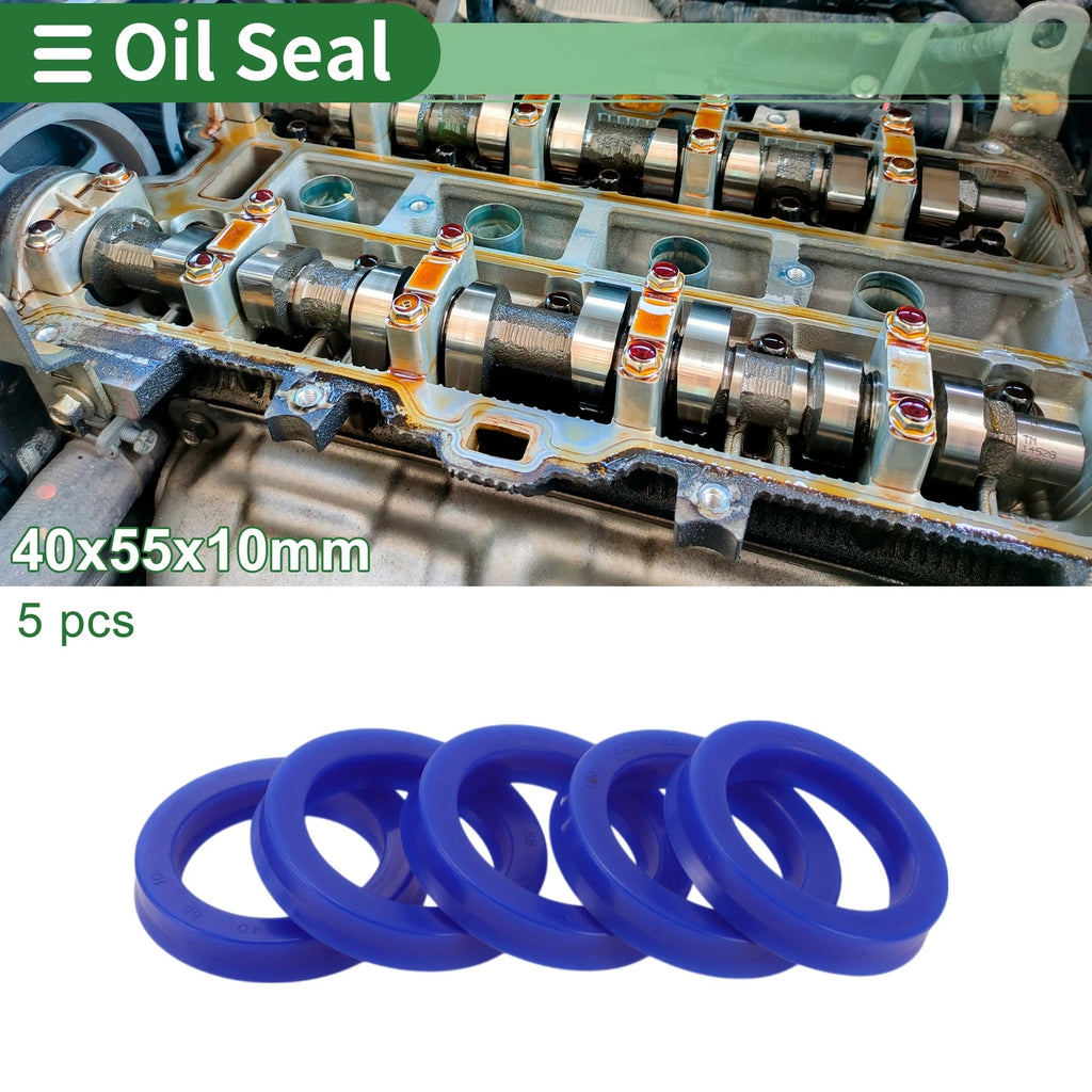 Set of 5 Oil Seal Rotary Shaft Seal 40x55x10mm TPU High Pressure