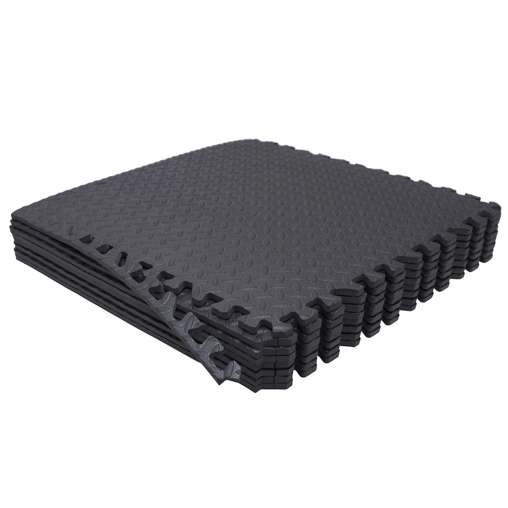 8PC EVA Foam Exercise Tiles Floor Mat for Gym Fitness Yoga (24x24)
