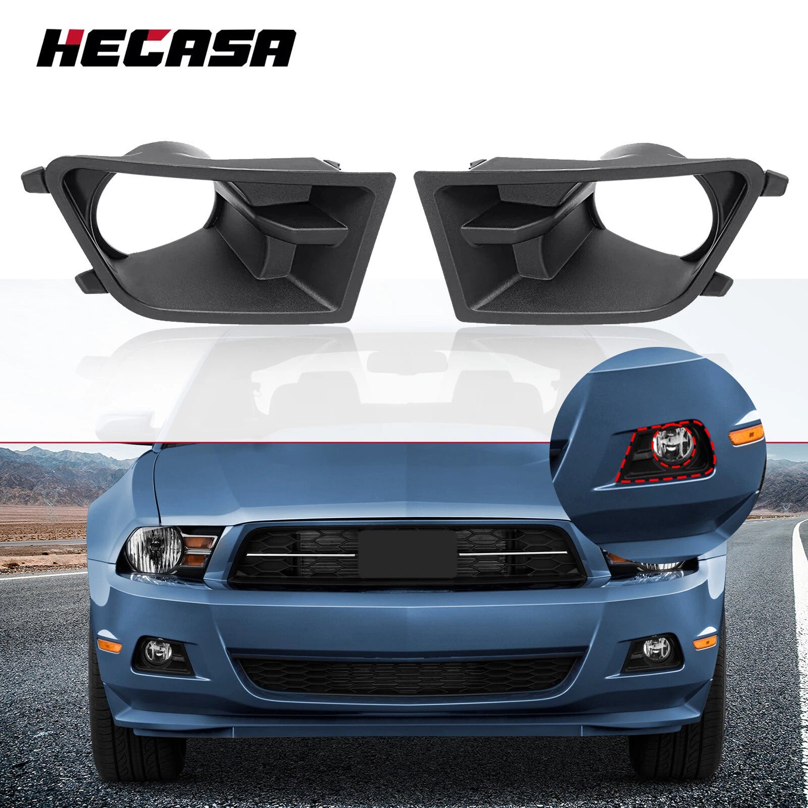 Fog Light Lamp Bezel Kit for Ford Mustang (2010–2012)