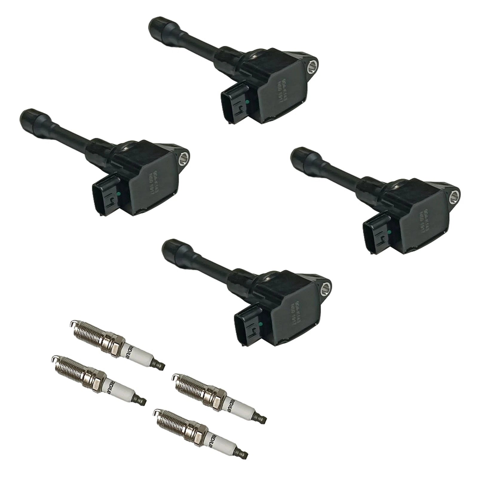 Set of 4 Ignition Coils and Spark Plugs for Nissan Altima Sentra Rogue Versa