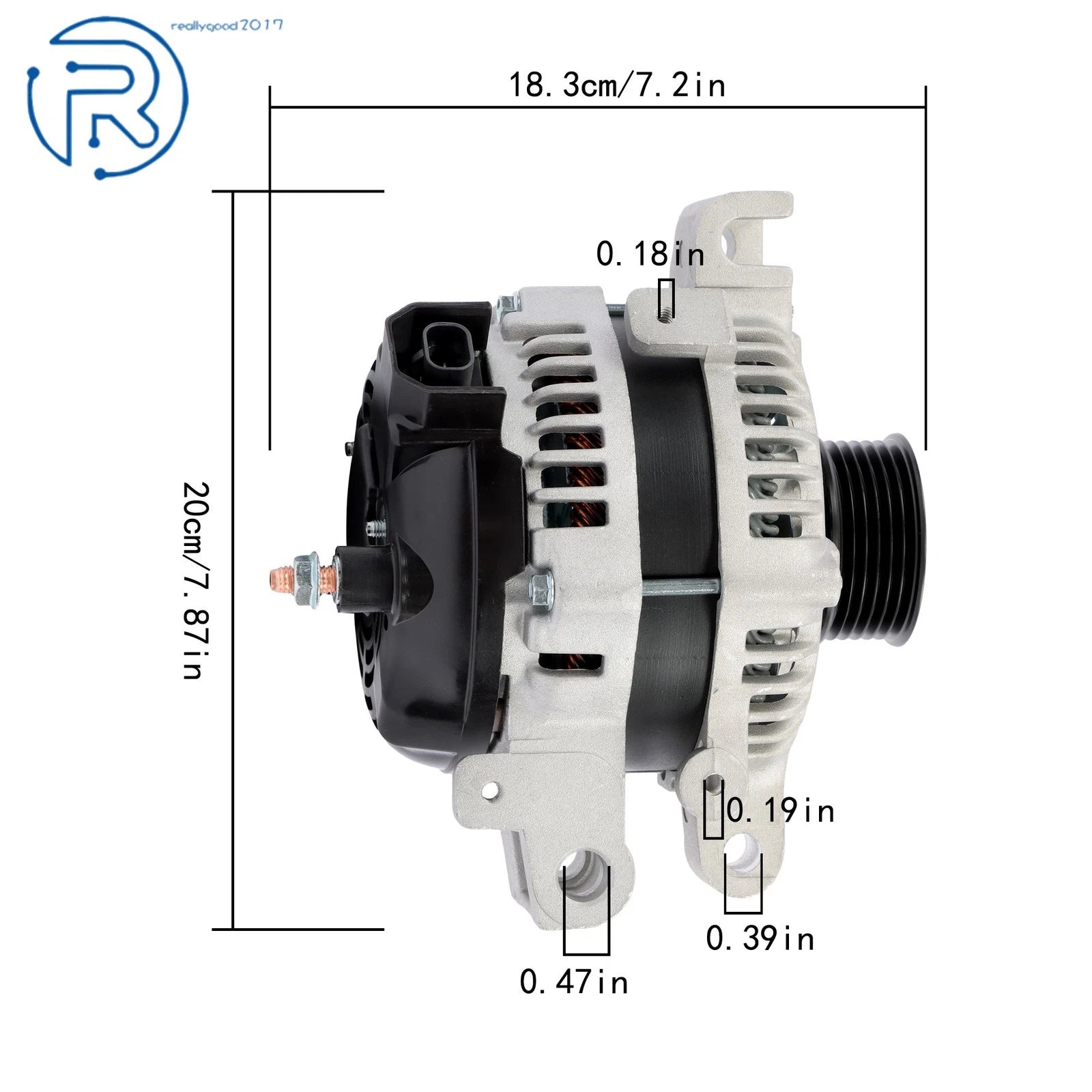 1PC 11508 Alternator 140A 12V 6-Groove for Cadillac CTS (2010–2014)