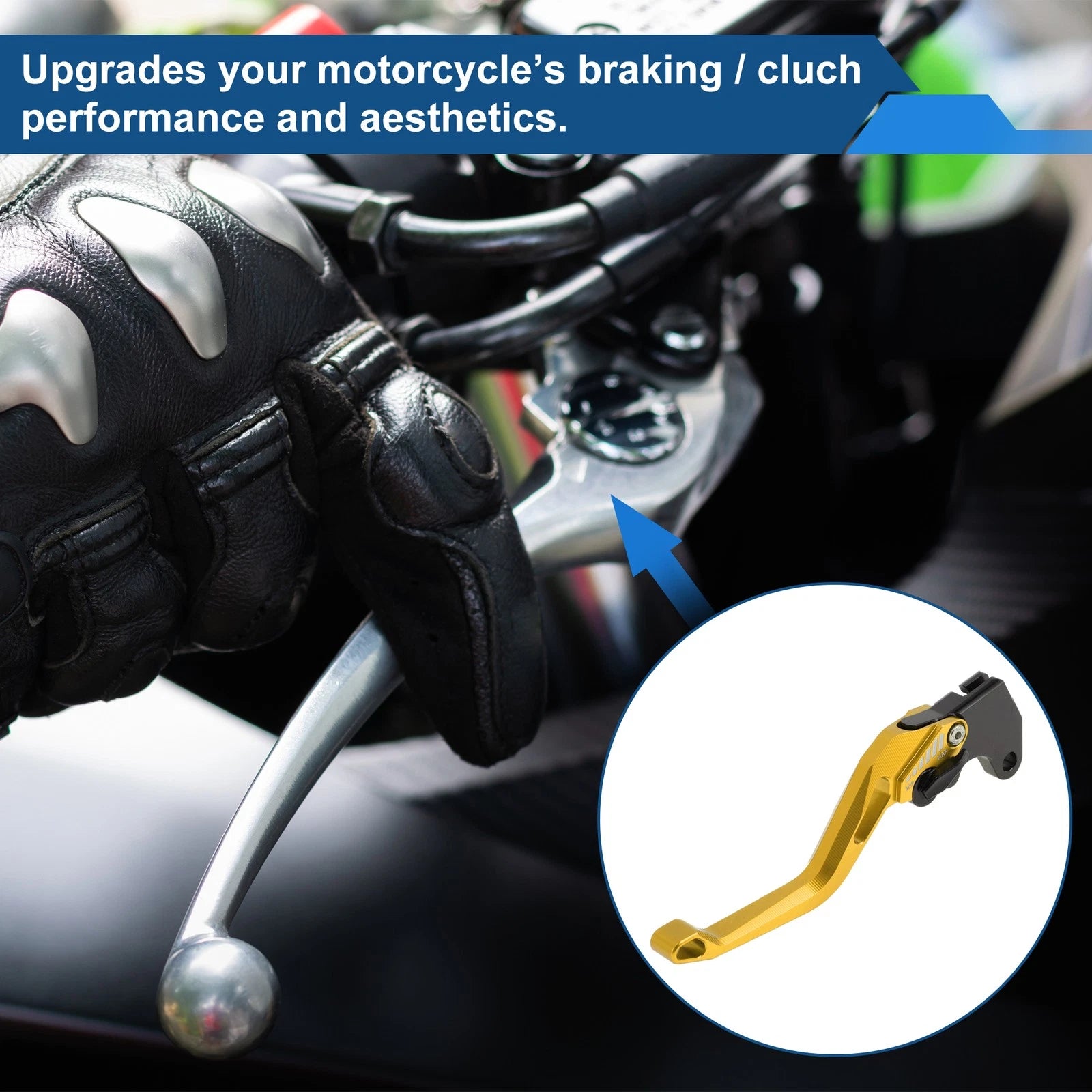 Short Brake Clutch Levers for Suzuki GSX-8S (2023–2025) Solid Gold Tone 1 Pair