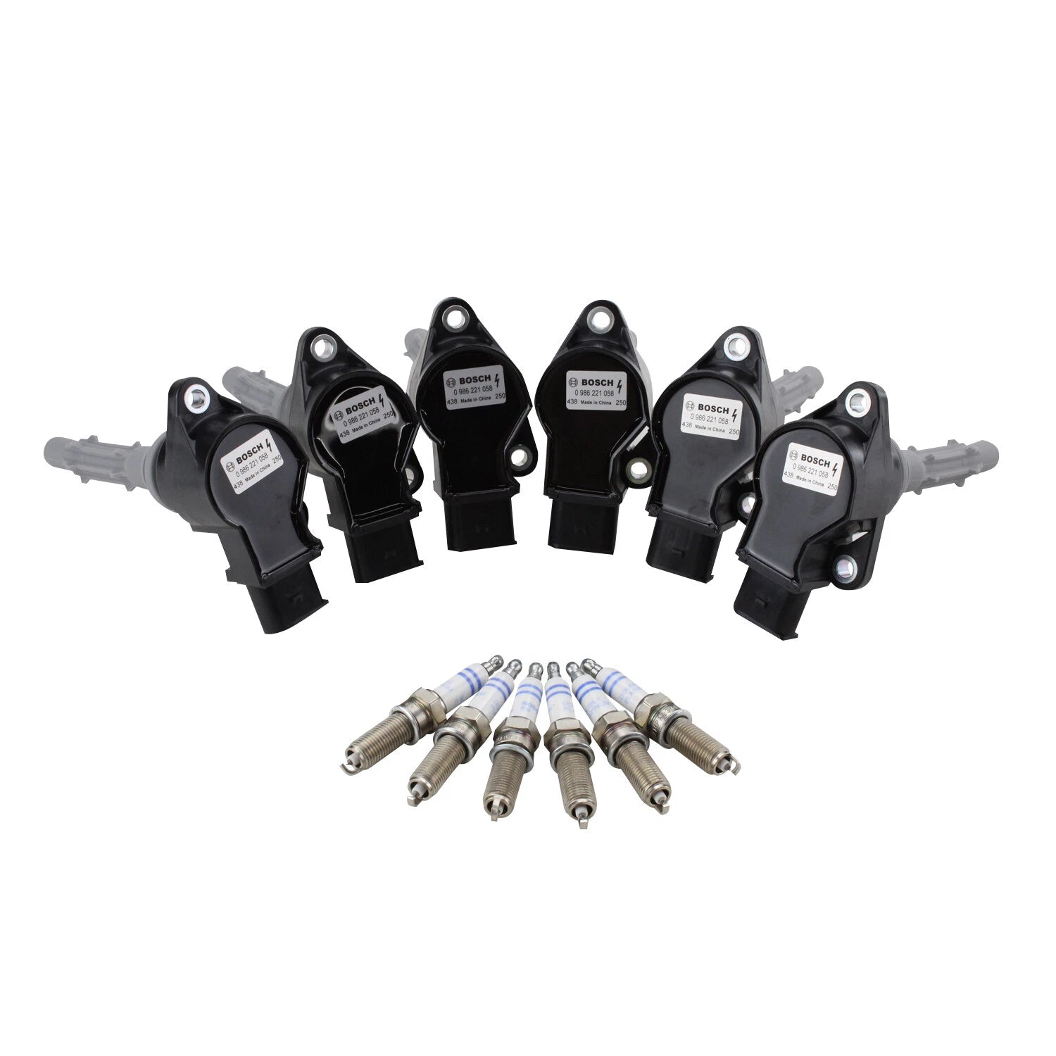 Set of 6 Ignition Coils & Spark Plugs for Mercedes R171 W209 W212