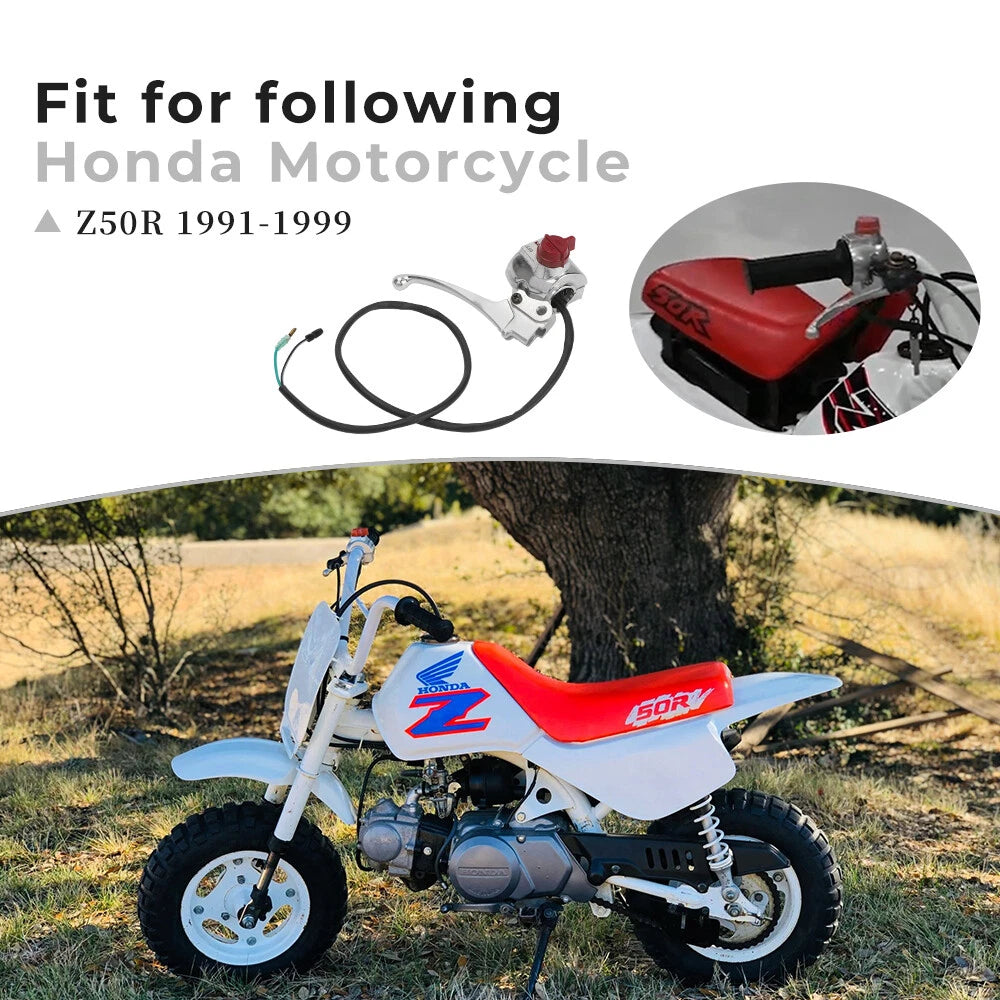 Right Handlebar Kill Start Stop Switch & Brake Lever for Honda Z50R (1991–1999)