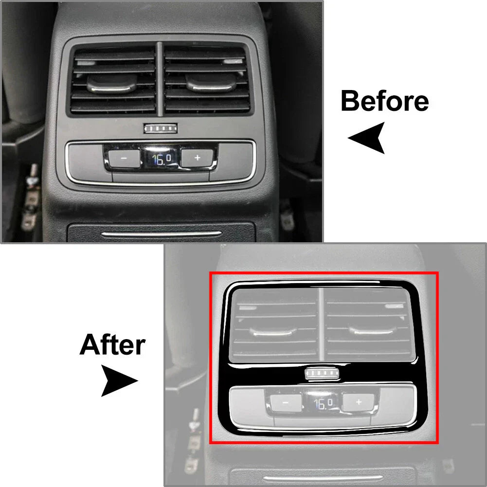 Rear Air Vent Outlet Panel Cover Trim for Audi A4 B9 S4 RS4 A5 S5 (2017-2023)