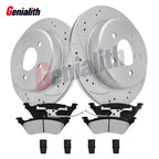 Rear Drilled Rotors + Brake Pads for Chrysler Town & Country (2001–2007)