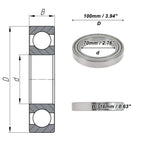 Deep Groove Ball Bearing P4 70x100x16mm for Scooter Skateboard (1 Pc)