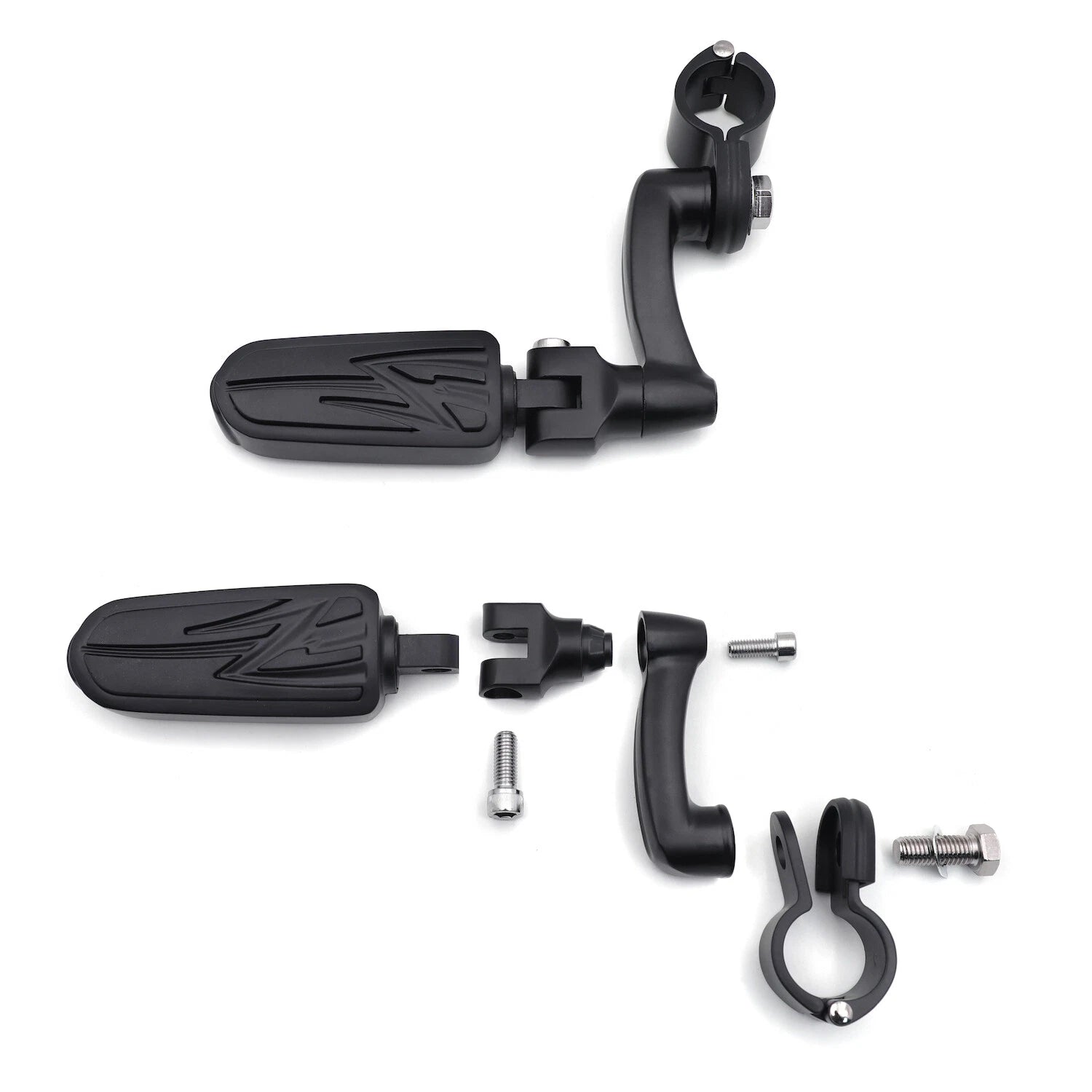 Black Flash Arched FootPeg for Yamaha XV250 XV400 XV535 (1.25")