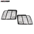 Set of 2 Clear Sequential Tail Lights for Ford Mustang (1999–2004)