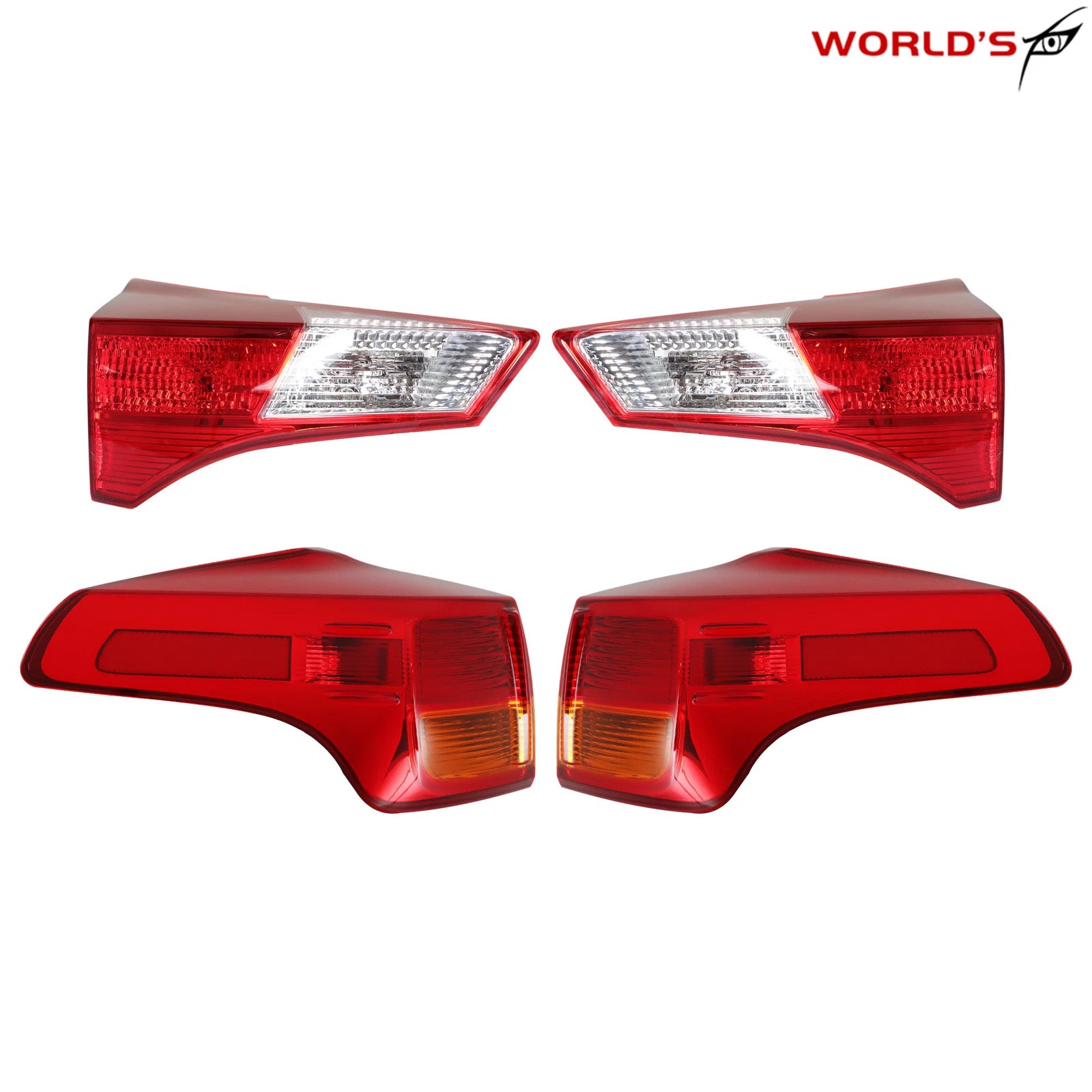 Set of 4 Tail Lights for Toyota RAV4 (2013–2015)