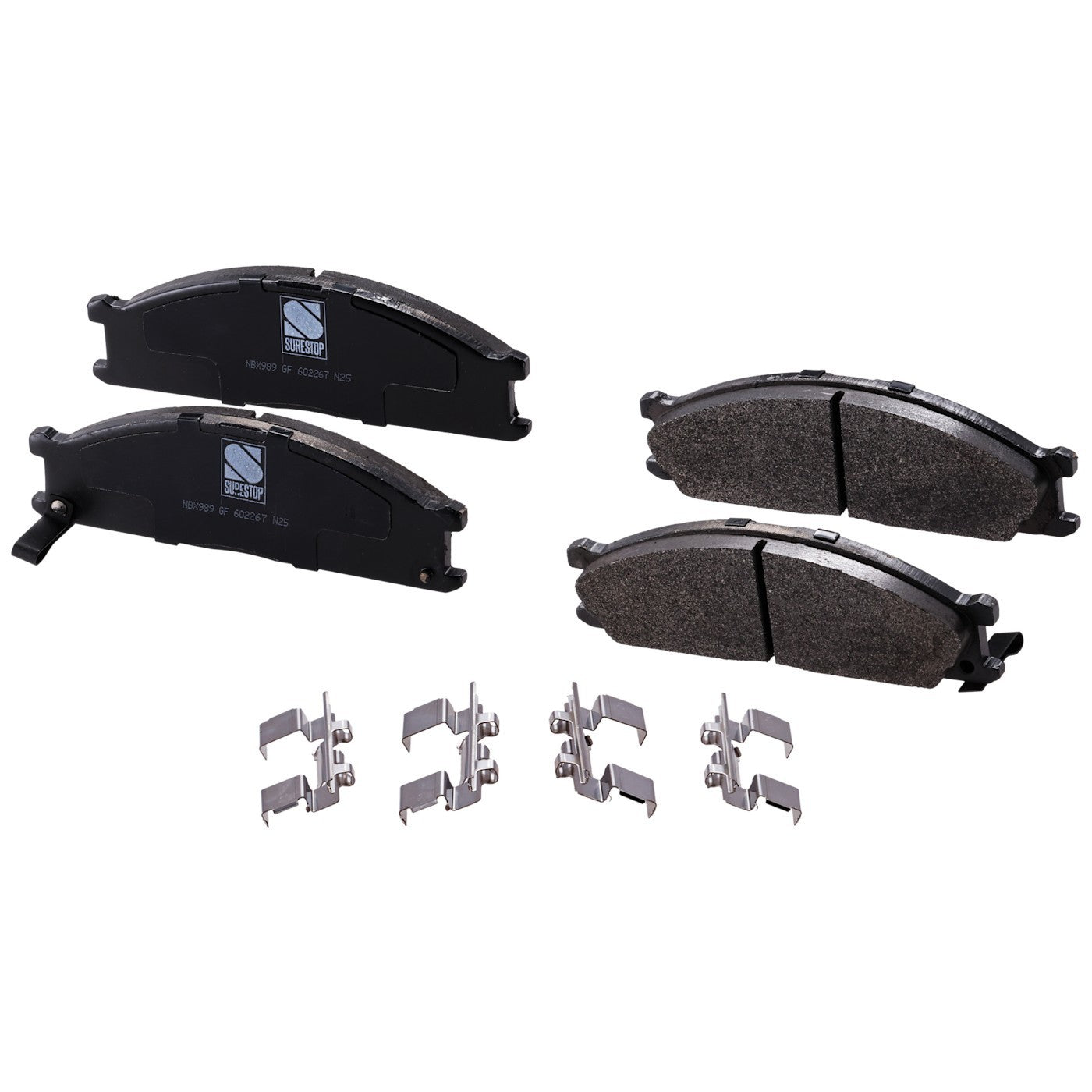 Set of 4 Front Semi-Metallic Brake Pads for Nissan Frontier, Pickup