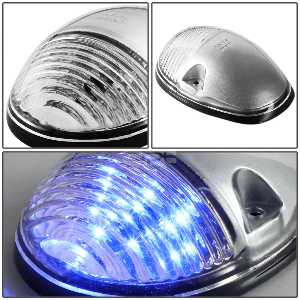 3Pcs Blue LED Cab Roof Running Light for Silverado Sierra (2002–2007)