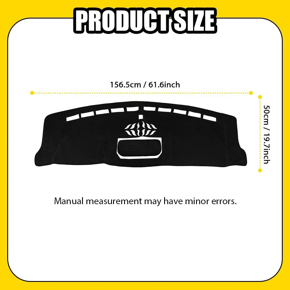 Dashboard Cover for Ford F150 (2021–2025) Black Dash Mat