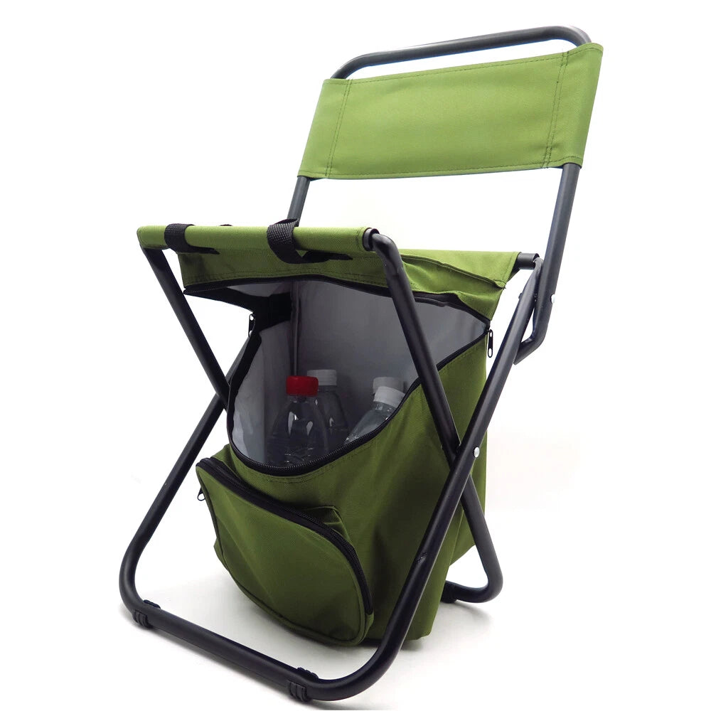 Fishing Chair with Ice Bag for Portable Use (Water Resistant)