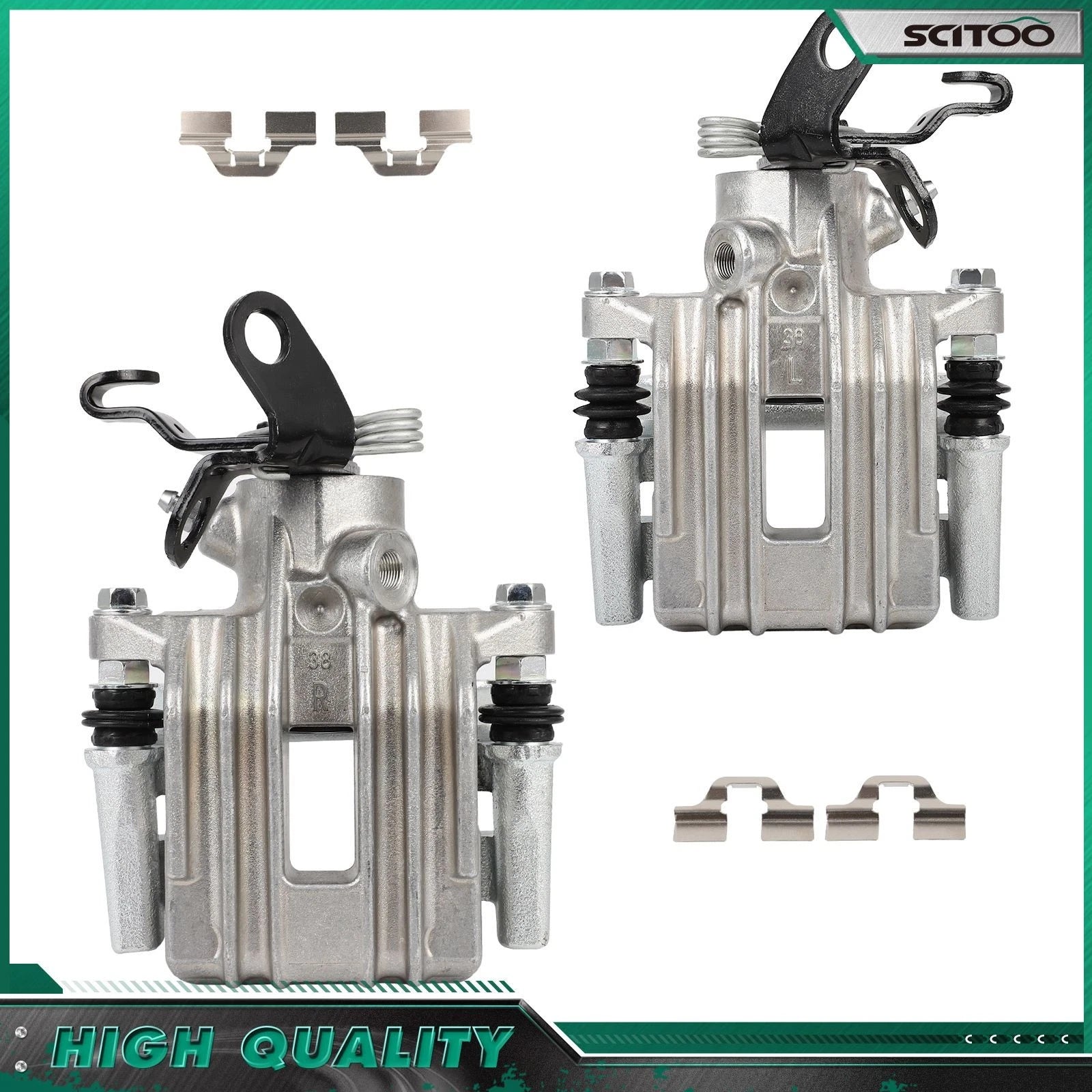 Rear Brake Calipers w/ Bracket for Volkswagen Jetta (2014–2018)
