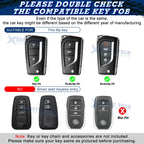 Blue TPU Folding Key Fob Holder Case with Keychain for Toyota Corolla 2014-2018