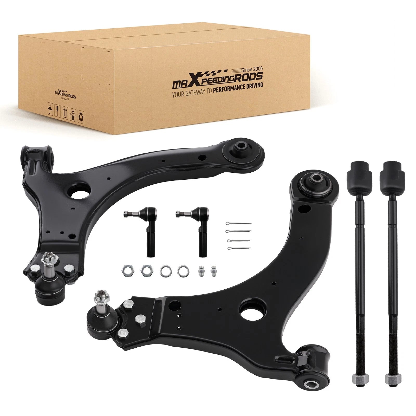 Front Lower Control Arms Tie Rod Ends for Chevy Impala Buick Lacrosse (2000–2013)