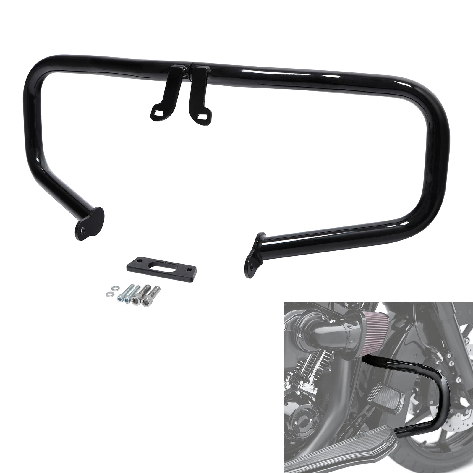 Chopped Engine Guard Highway Crash Bar for Harley Road King/Street Glide (2014–2023)