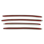 Silver Front Bumper Splitter Fins Spoiler Canards for Benz C-Class (2022-2023)