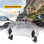Adjustable Windshield Clip-On Extension Spoiler for Motorcycle