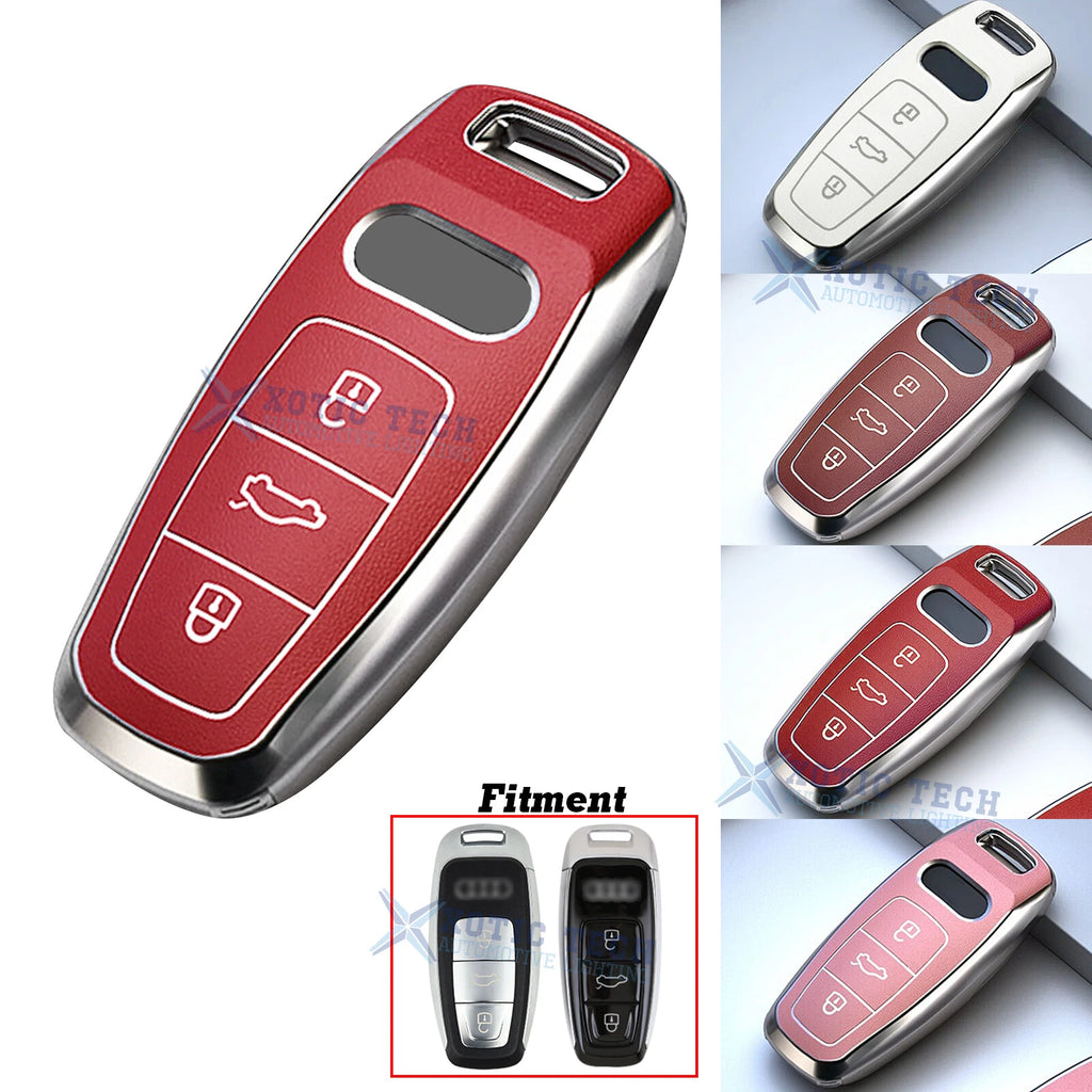 Full Seal TPU Remote Smart Key Fob Case for Audi (2013–2020)