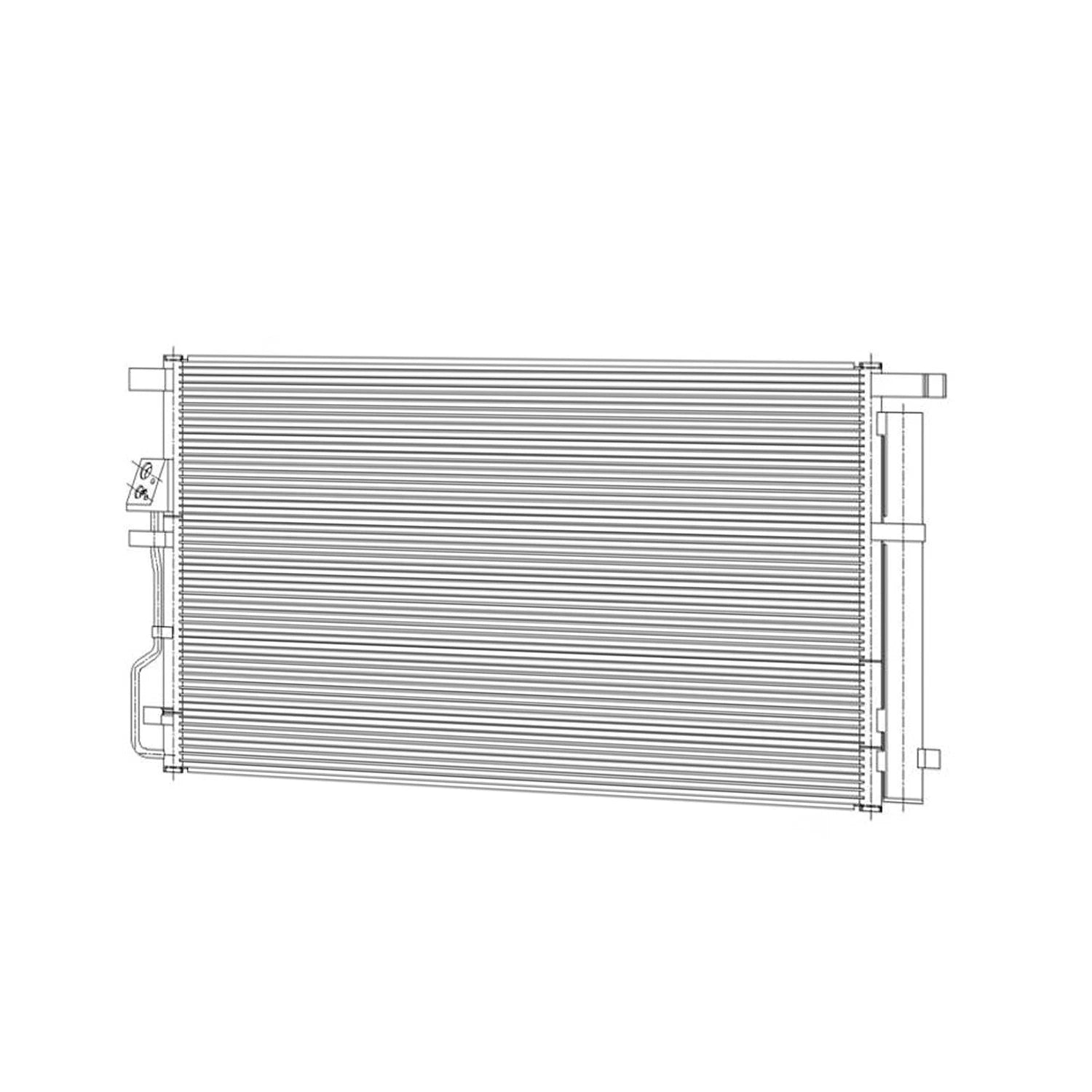 Replacement Aluminum A/C Condenser for Hyundai Tucson (2016–2018)
