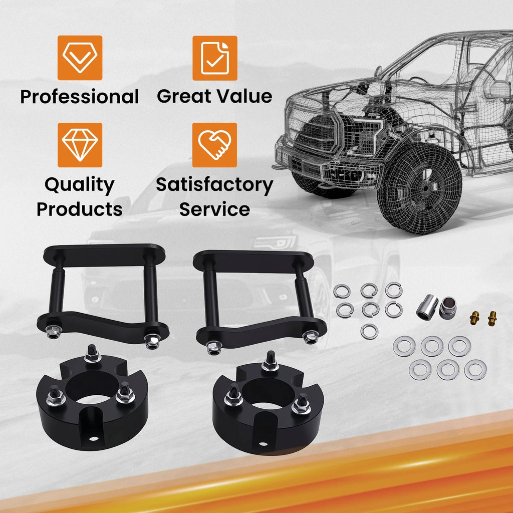 3" Front 2" Rear Lift Kit for Nissan Frontier Xterra (2005–2015) Shackles Spacers