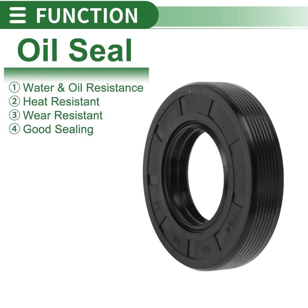 Oil Seal   - 30x58x12mm NBR Rubber Black