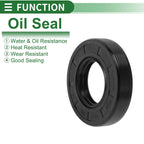 Oil Seal   - 30x58x12mm NBR Rubber Black