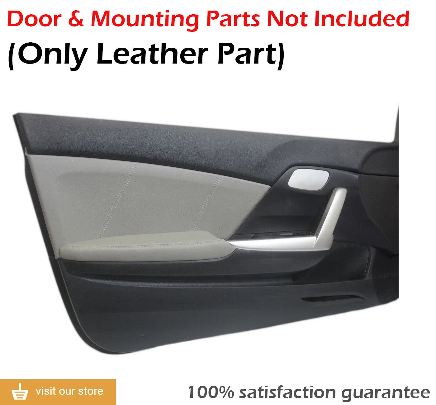 Synthetic Leather Door Panel for Honda Civic Coupe (2012–2015) Gray