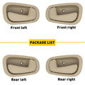 4X Beige Front Rear Inner Door Handle for Toyota Corolla (1998–2002)