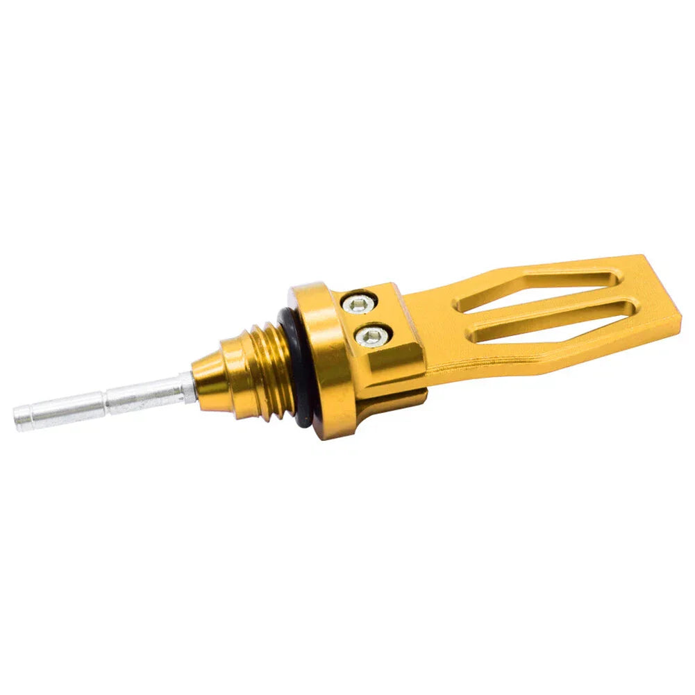CNC Gold Motorcycle Engine Oil Dipstick Cap Plug for Crankcase Level Gauge