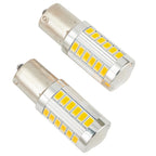 2X 1156 33SMD Amber Yellow LED Turn Signal Bulbs for Universal Fit