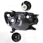 Set of 2 Black Housing Clear Corner Headlights for Tacoma (2012–2015)