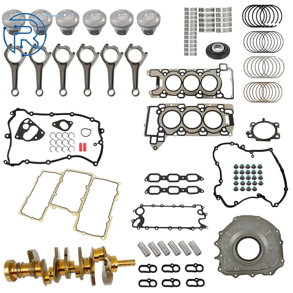 Engine Crankshaft Con Rod Piston Gasket Kit for Jaguar F-Type, Land Rover 3.0L V6 (2013–2020)