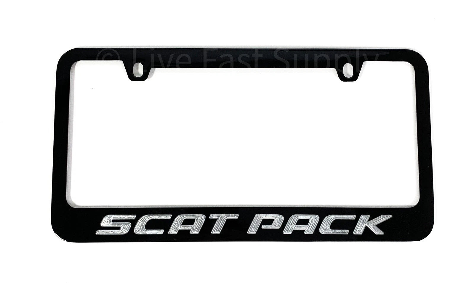 Black License Plate Frame OEM Replacement for Dodge Charger Challenger (2015–2023)