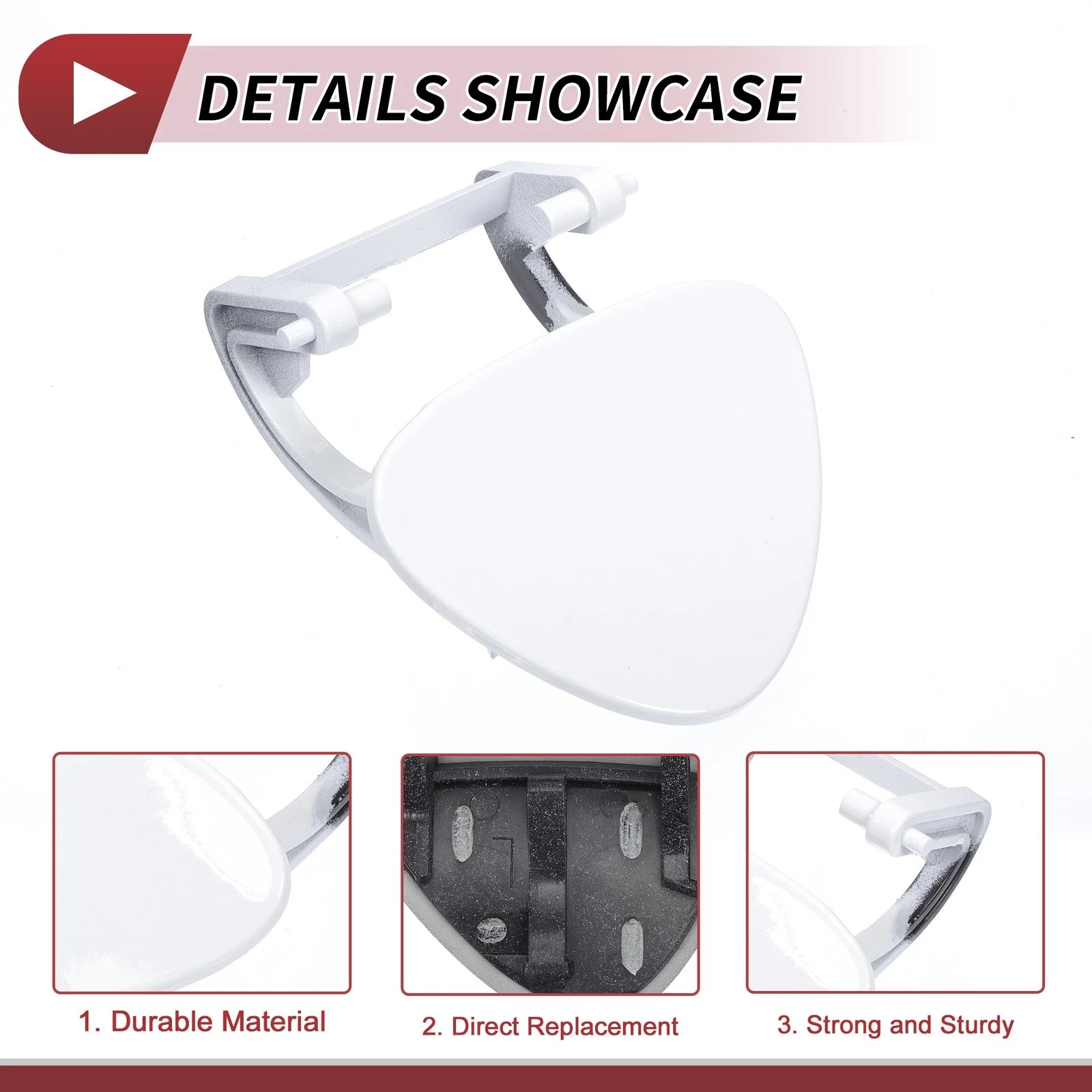 Front Left Washer Nozzle Cover Cap for Mercedes-Benz E320 (1994–2006) White