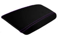 Console Lid Armrest Cover for Nissan Silvia (1989–1993) Carbon Fiber Purple Stitch