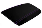 Console Lid Armrest Cover for Nissan Silvia (1989–1993) Carbon Fiber Purple Stitch